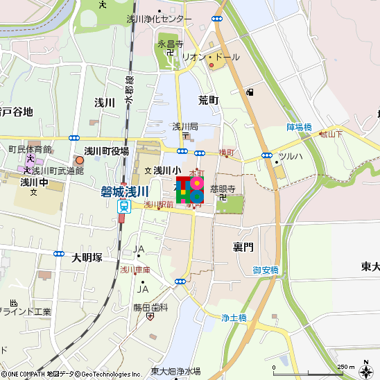 浅川支店付近の地図